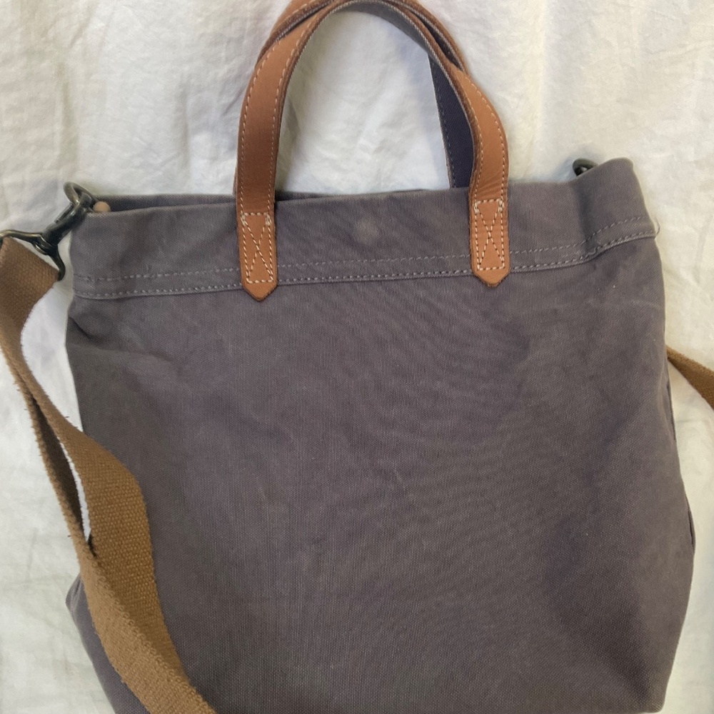 Leather and Canvas Crossbody Bag by Osisi - Picture 2 of 7